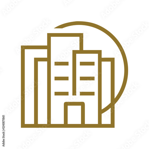 Commercial real estate building logo design