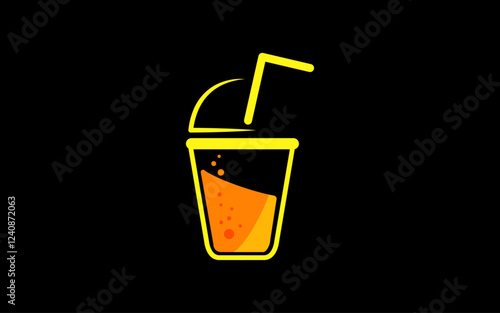 JUICE LOGO, glass logo,  drink logo, glass drink logo, juice logo