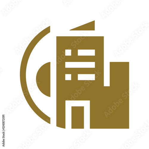 Commercial real estate building logo design
