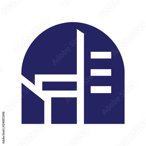 Commercial real estate building logo design