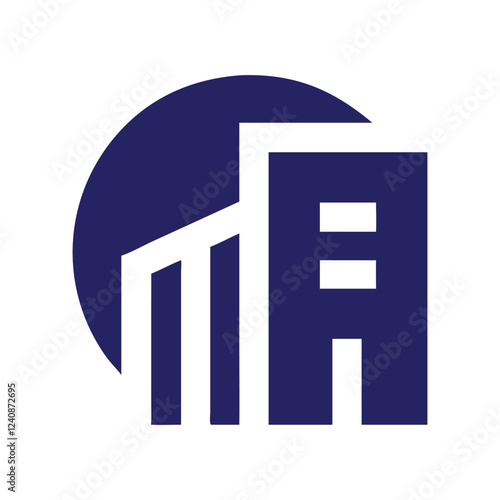 Commercial real estate building logo design