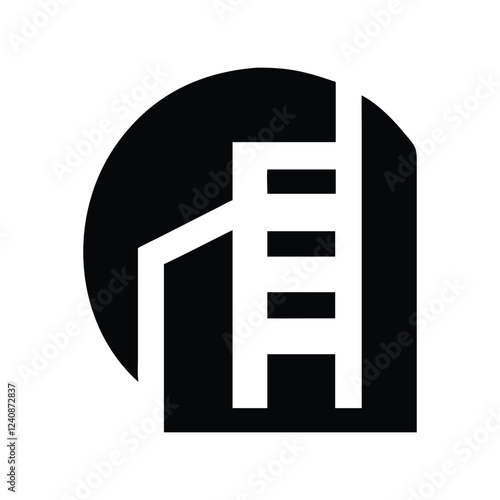Commercial real estate building logo design