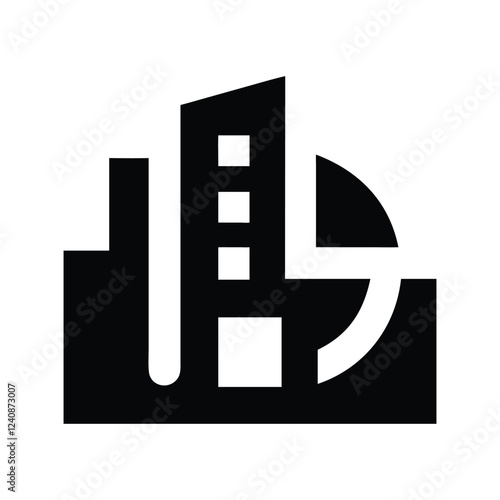Commercial real estate building logo design
