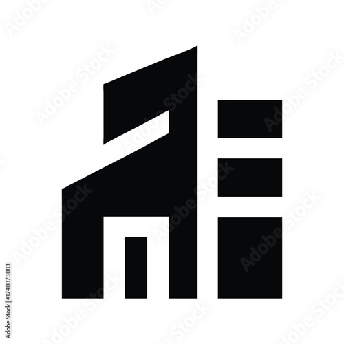 Commercial real estate building logo design