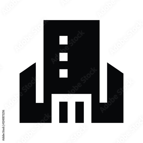 Commercial real estate building logo design