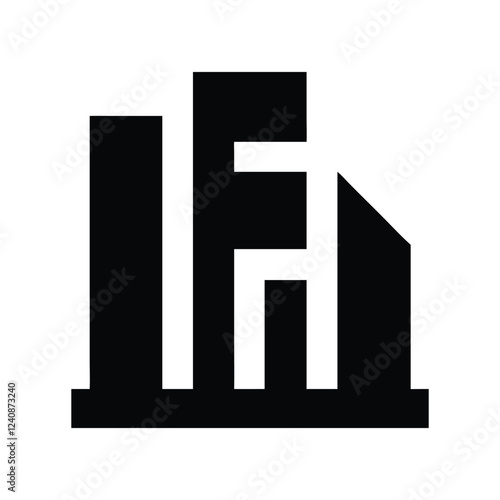 Commercial real estate building logo design