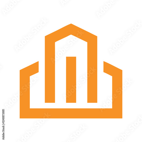 Commercial real estate building logo design