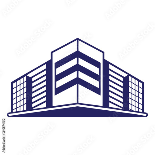 Commercial real estate building logo design