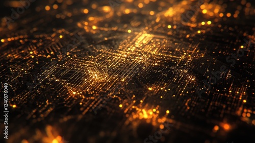 Warm Textured 3D Computer Background for Education and Coding