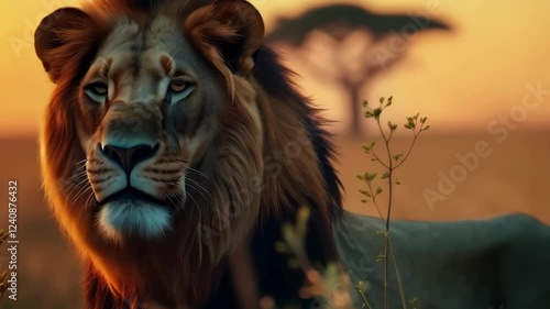 Lions wild life. Wildlife animal. World earth day concept.