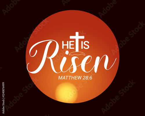 Easter Sunday church poster template. Celebrate the resurrection, invitation design for Easter worship service.