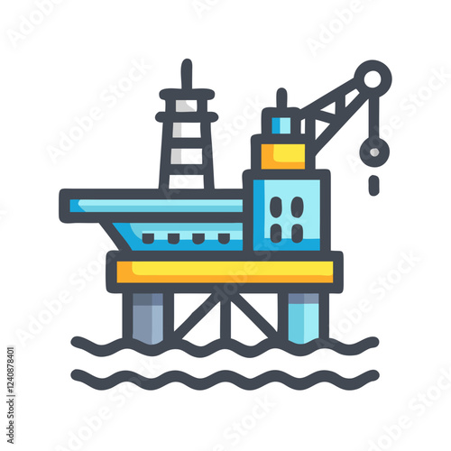 oil industry icon, oil rig