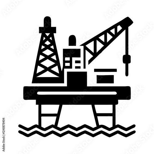 oil industry icon, oil rig