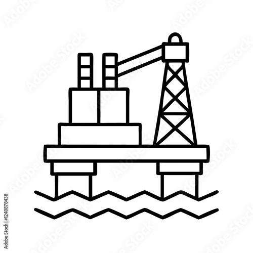 oil industry icon, oil rig