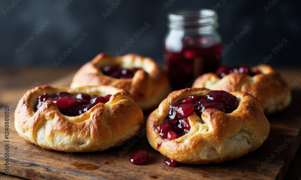 Sweet Danishes with Fruit Preserves Sweet Danishes with Fruit Preserves