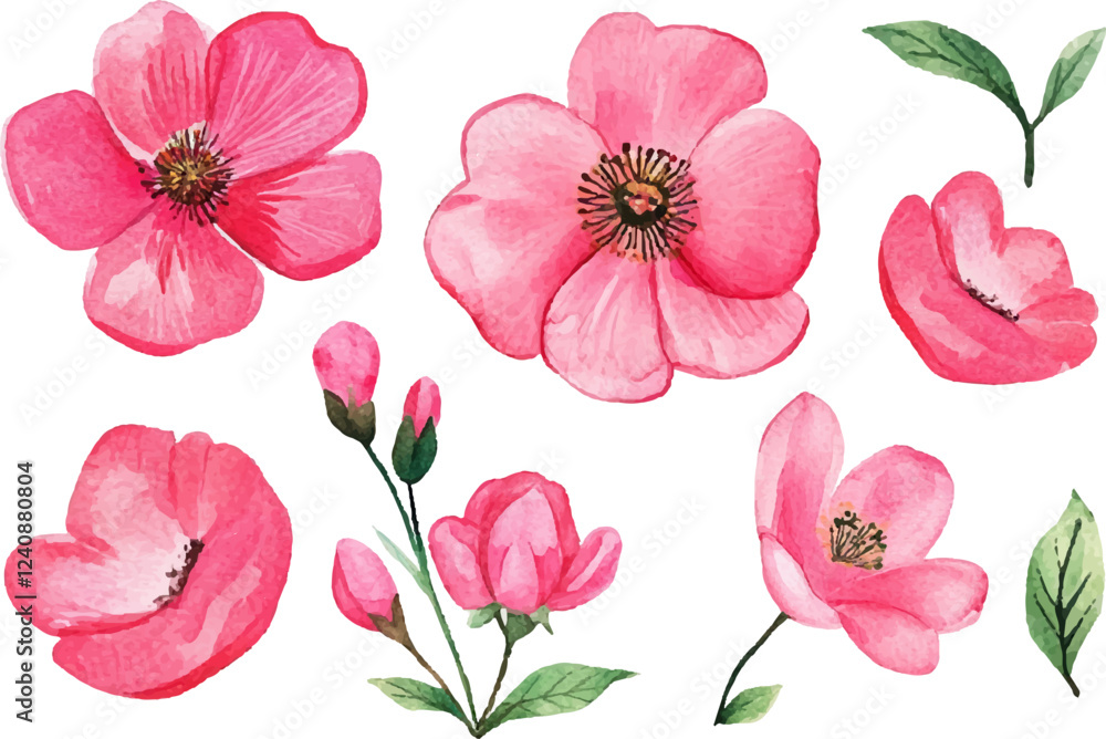 pattern with pink flowers pattern with pink flowers