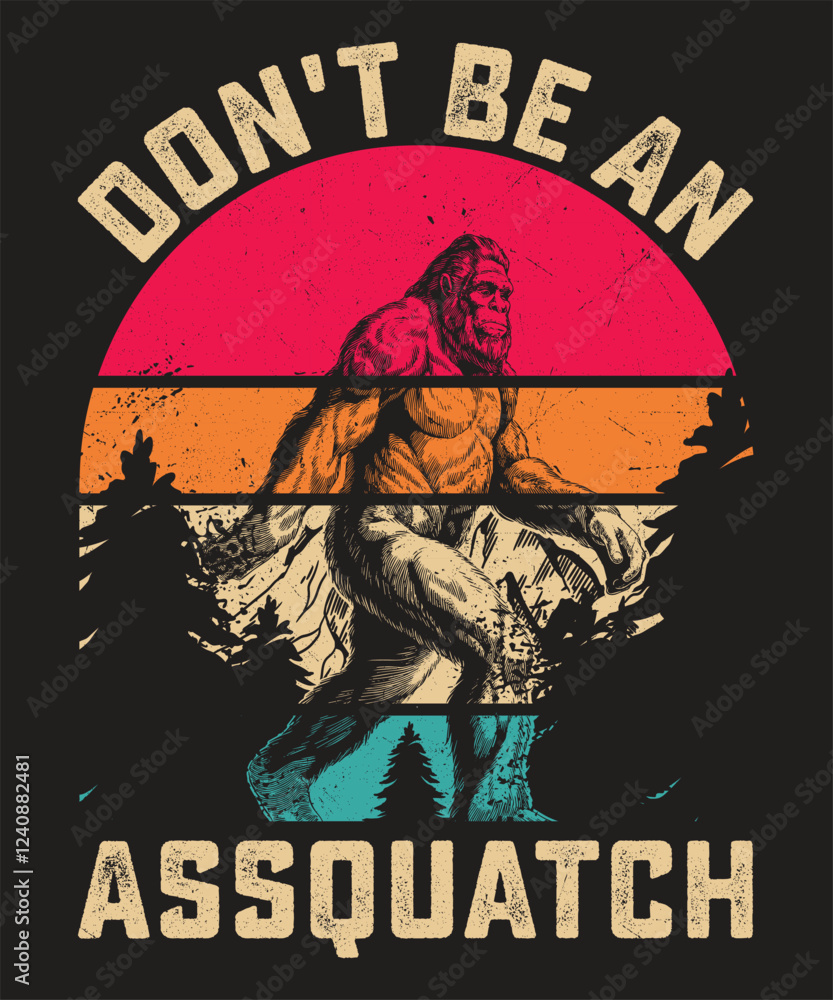 Bigfoot vector illustration, Sasquatch silhouette icon,Hairy wild man symbol, bigfoot t-shirt design for adventure lovers,Bigfoot silhouette, Logo Poster Label Vector Illustration Retro Vintage Badge Bigfoot vector illustration, Sasquatch silhouette icon,Hairy wild man symbol, bigfoot t-shirt design for adventure lovers,Bigfoot silhouette, Logo Poster Label Vector Illustration Retro Vintage Badge