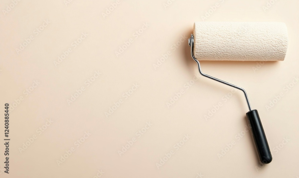 Obraz premium Paint Roller for Wall Painting Isolated on Textured Background