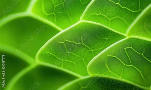 Detailed Macro Closeup of Plant Cells Under Microscope photo