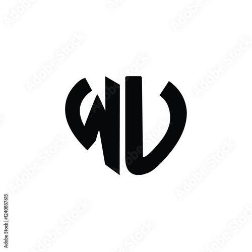 Free Download WU monogram logo design letter text name symbol monochrome logotype alphabet character simple logo - GFXLoad