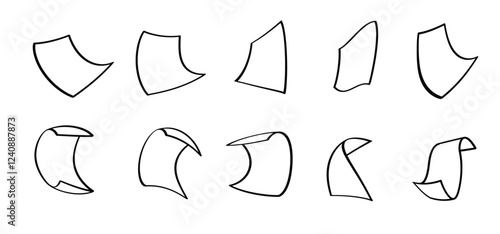 Cartoon empty paper blank or note leaf, leaflet or page. Curled letter or document, blank page flying papers. Paper sheet falling or falling down. Falling curl, loose soar of notes with curled edges.