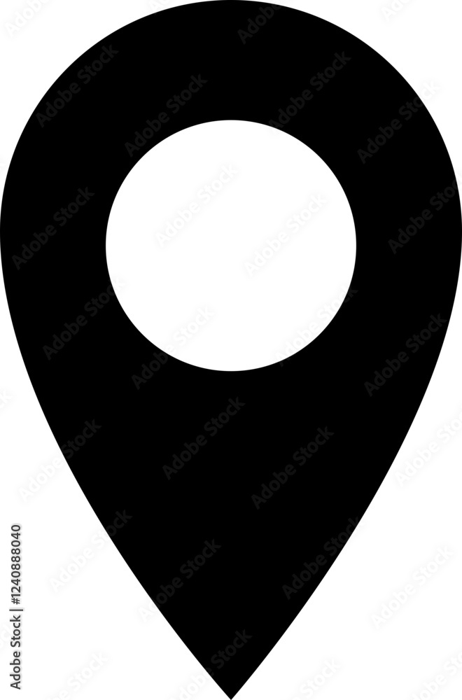 Simple yet effective black location pin icon. Perfect for websites, apps, and presentations needing clear navigation markers. High-resolution, easily scalable for any project. Simple yet effective black location pin icon. Perfect for websites, apps, and presentations needing clear navigation markers. High-resolution, easily scalable for any project.