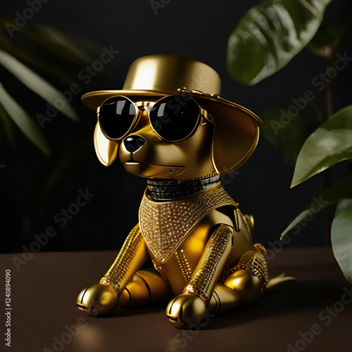 3d penguin in glasses