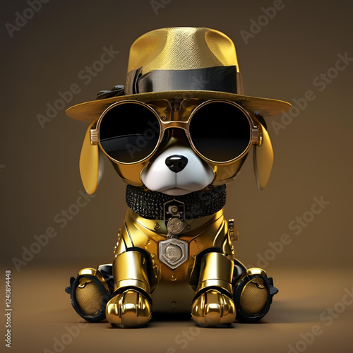 funny golden robot