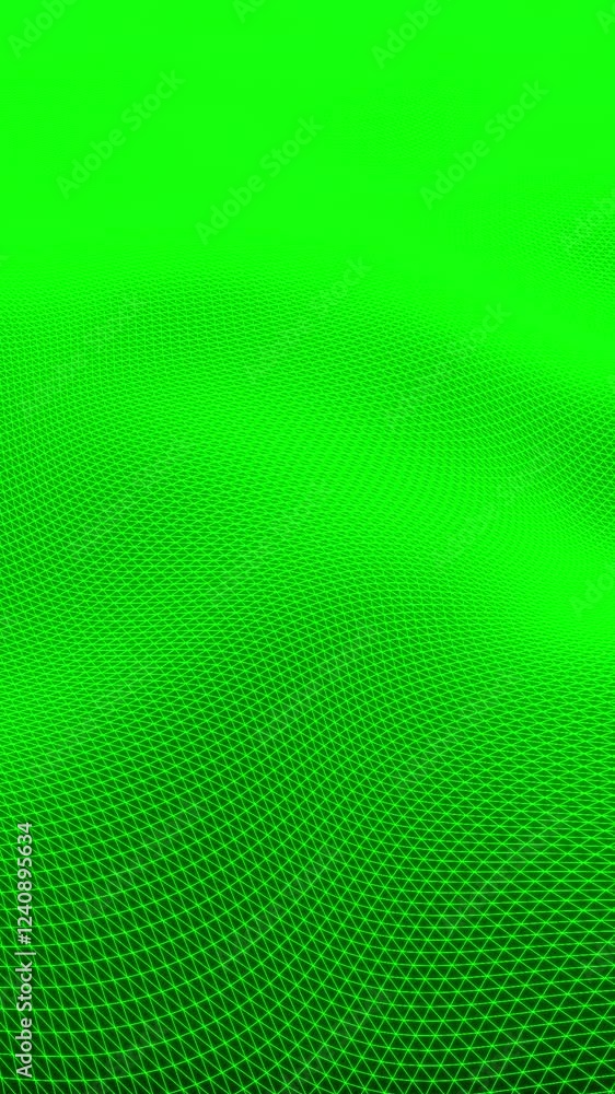 Green background with smooth movement of waves - Abstract background