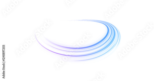 Acceleration speed motion on night road. Magic moving fast speed lines. Blurred car light motion effect, city road background with long exposure night lights. Png,  ray, abstract, energy, pack, effect