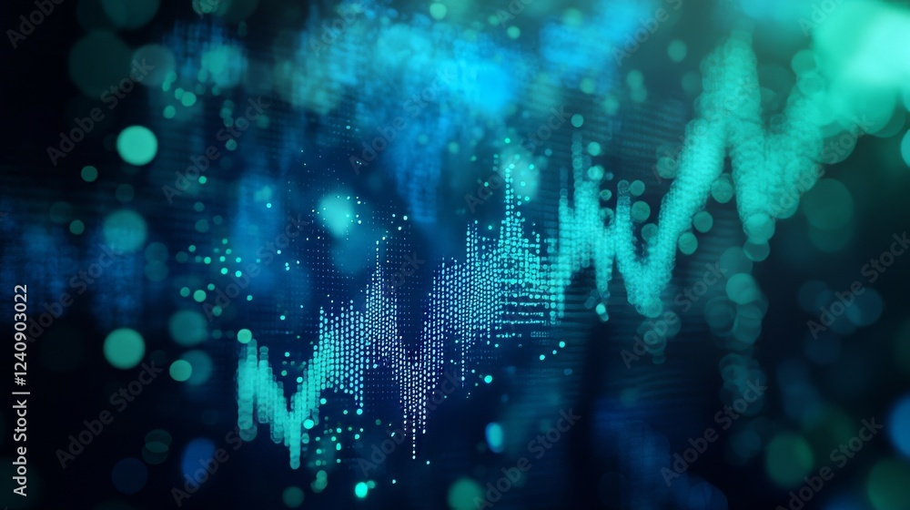 futuristic digital financial data visualization with glowing graphs, numbers, and abstract technological elements in blue and orange tones, symbolizing data analysis and trading. futuristic digital financial data visualization with glowing graphs, numbers, and abstract technological elements in blue and orange tones, symbolizing data analysis and trading.