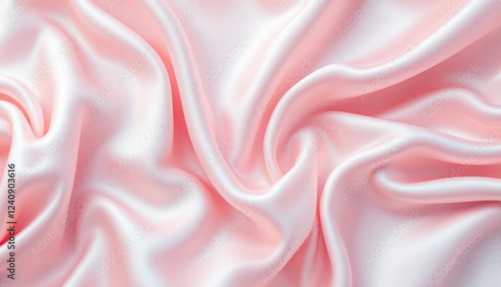 Obraz premium Elegant Pink Silk Fabric Drape Texture Background