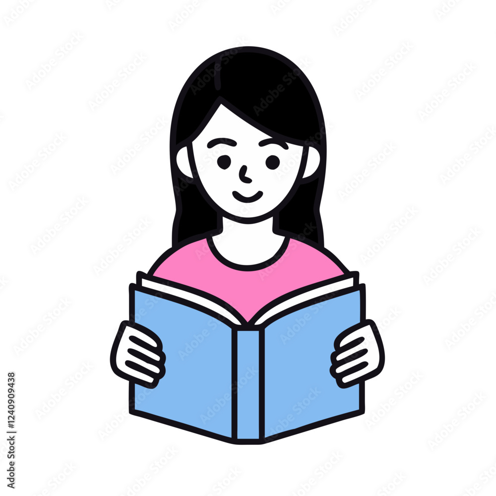 child reading a book, Girl reading a book child reading a book, Girl reading a book