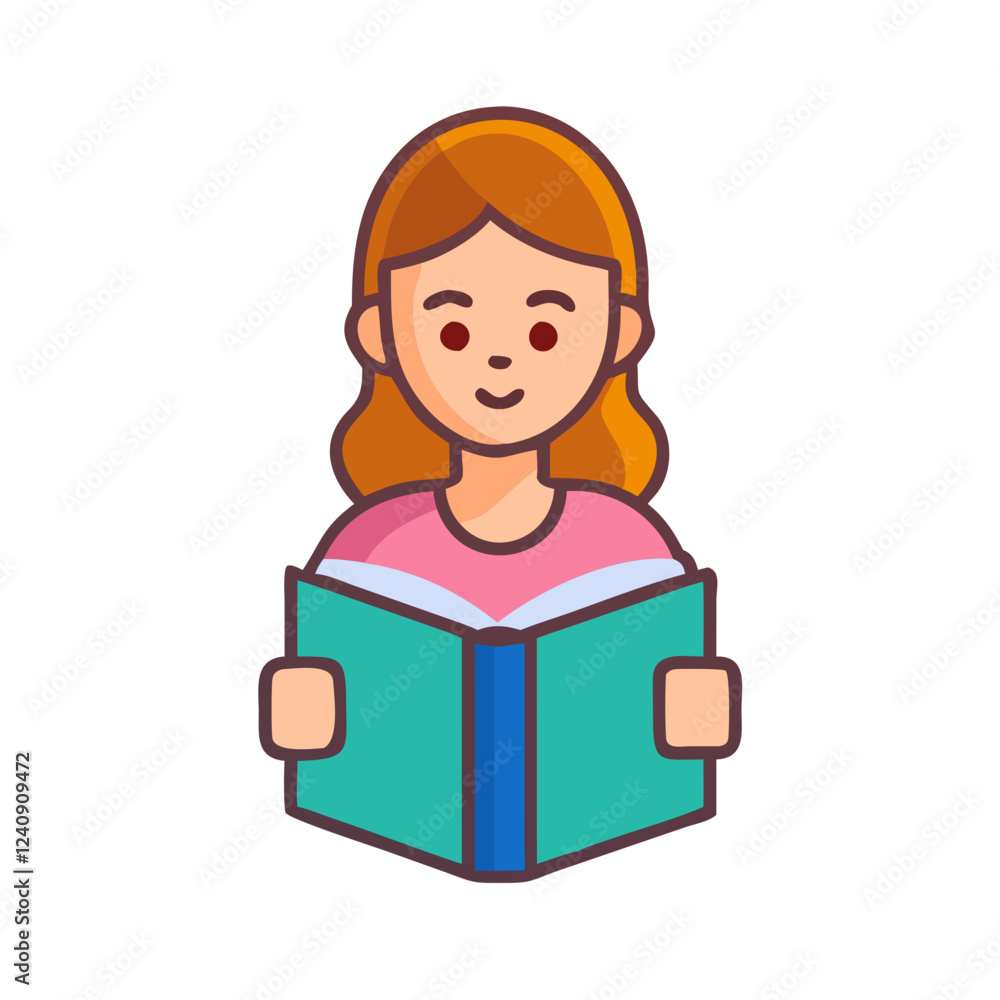 child reading a book, Girl reading a book child reading a book, Girl reading a book