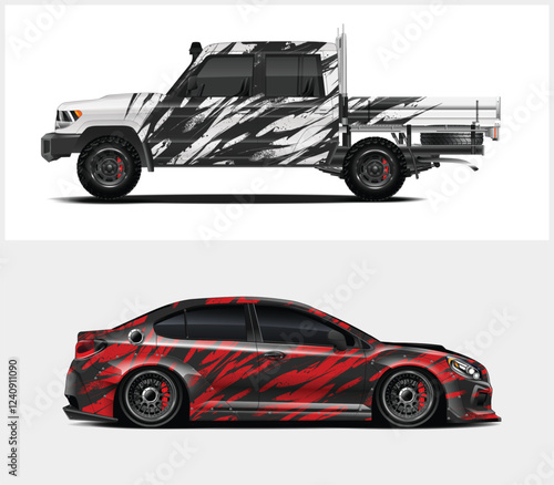 car graphic vector for vehicle vinyl wrap