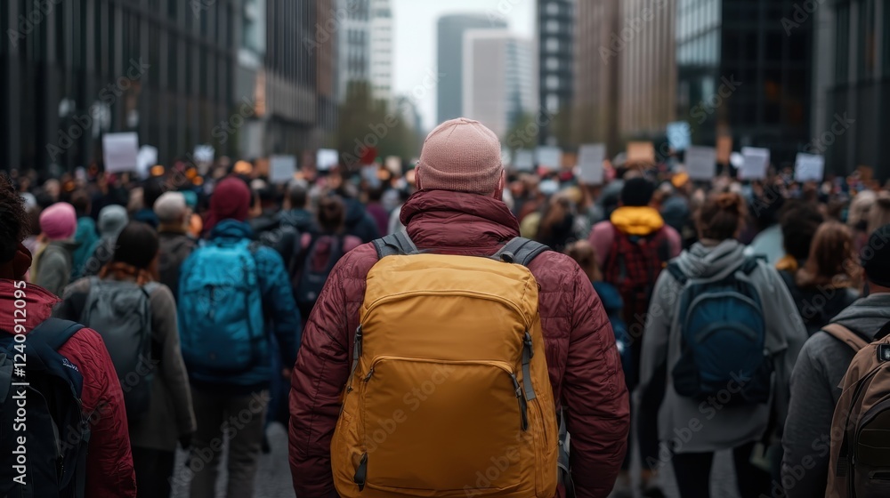 A peaceful march for social justice and equality in a cityphotorealistic portrait, A peaceful march for social justice and equality in a cityphotorealistic portrait,