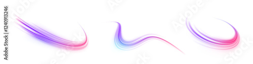 Colorful Light Trails, Long Time Exposure Motion Blur Effect. Abstract fire flare trace lens flares acceleration speed motion on night road. Acceleration speed motion on night road.