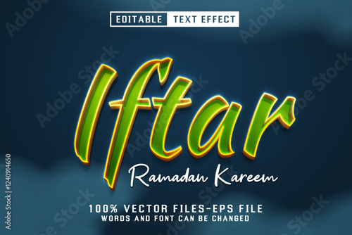 Iftar luxury Text - Editable Text Effect