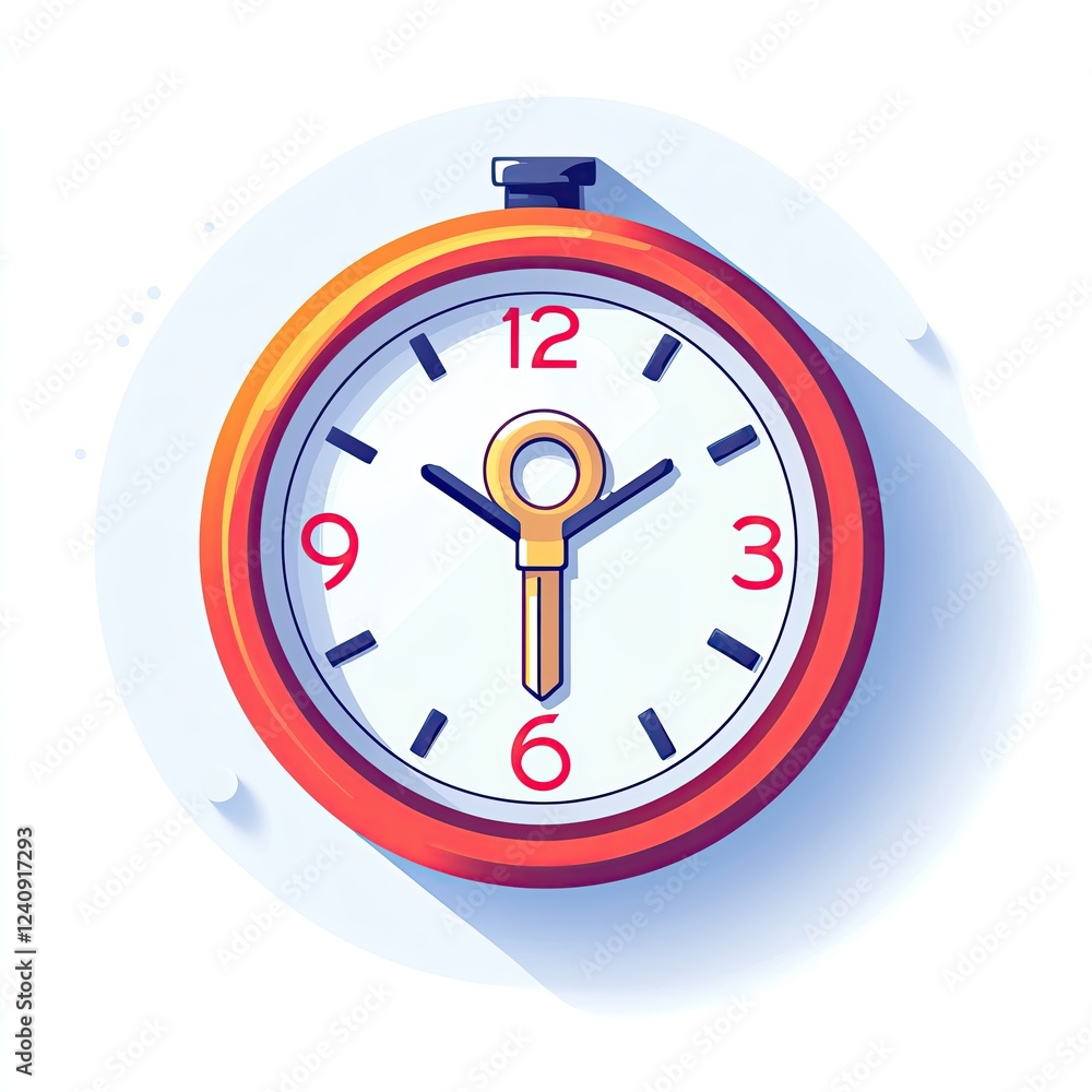 The Keys to Business Success: Unlocking Growth and Innovation Modern colorful alarm clock icon design. The Keys to Business Success: Unlocking Growth and Innovation Modern colorful alarm clock icon design.
