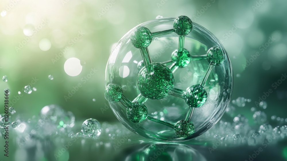 Encapsulated Emerald Molecular Structure in Aqueous Environment Encapsulated Emerald Molecular Structure in Aqueous Environment