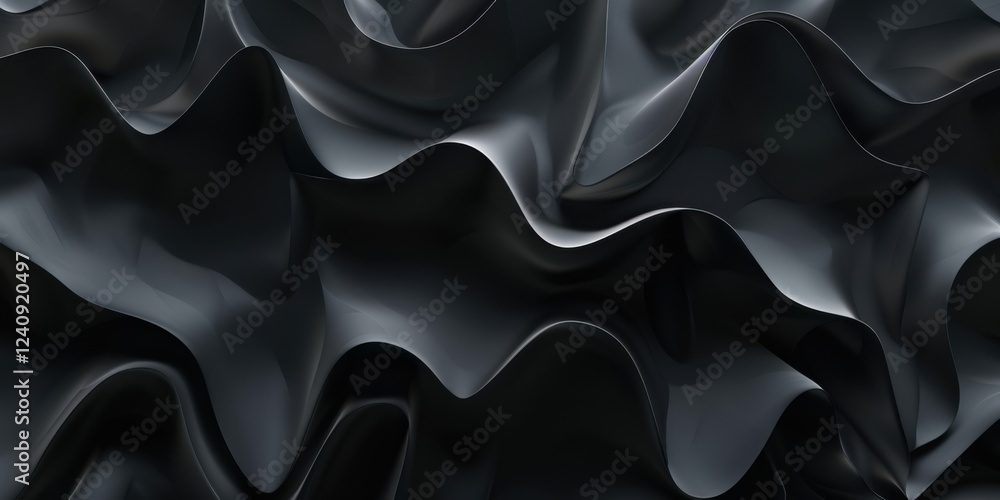 Obraz premium An abstract minimalist artwork on a pure black canvas, Minimalist abstract shapes arranged organically, Abstract minimalist style
