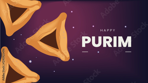 Happy Purim Festival Celebration Banner2