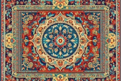 Wallpaper Mural Ornate Persian Rug: A Tapestry of Color and Culture Torontodigital.ca