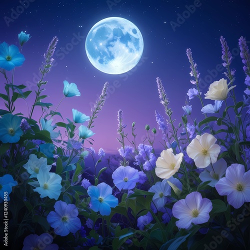 blue sky and flowers