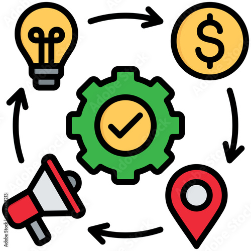 Marketing Mix  Icon