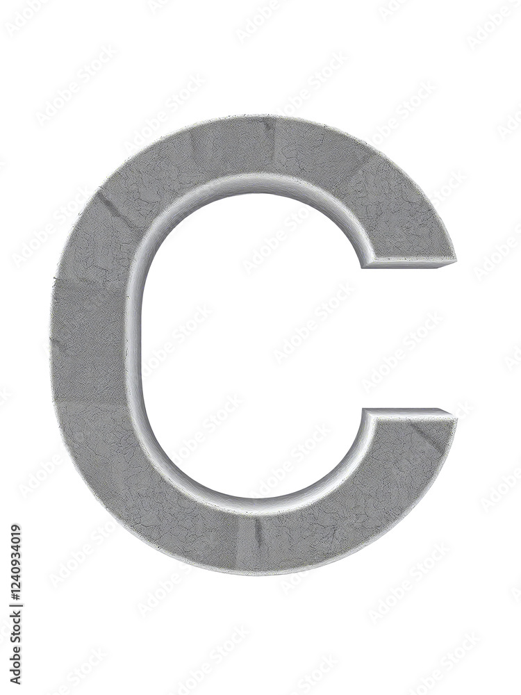 Stylized 3D Render of a Bold Capital Letter Stylized 3D Render of a Bold Capital Letter