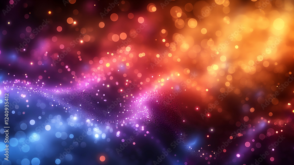 Abstract Colorful Bokeh Background Festive Digital Art, Sparkling and Glowing Design. Abstract Colorful Bokeh Background Festive Digital Art, Sparkling and Glowing Design.