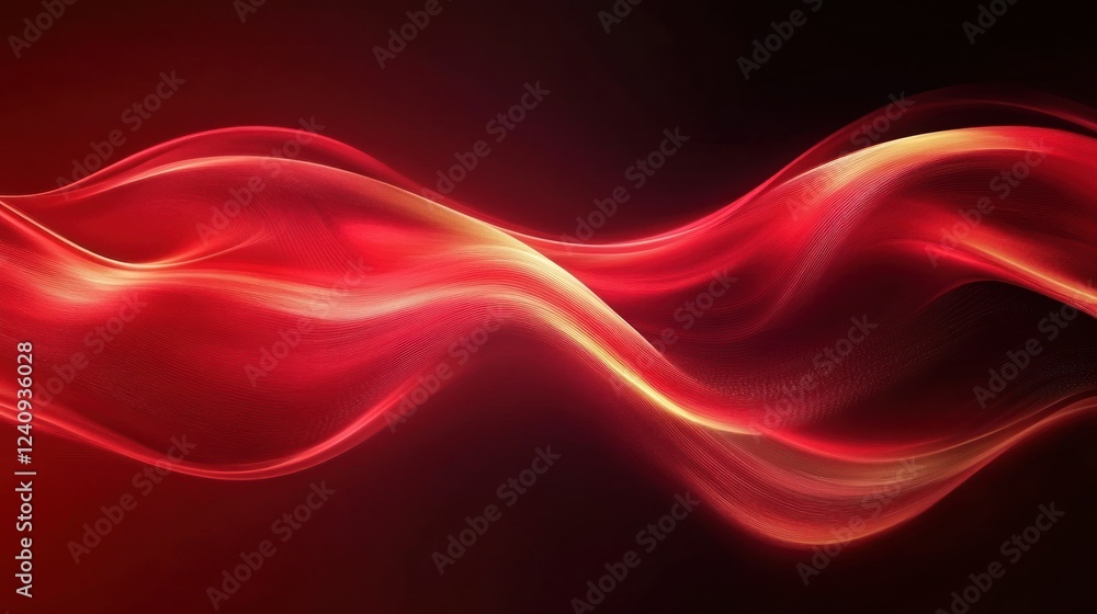 Abstract Red and Gold Wave: A Symphony of Light and Color Abstract Red and Gold Wave: A Symphony of Light and Color