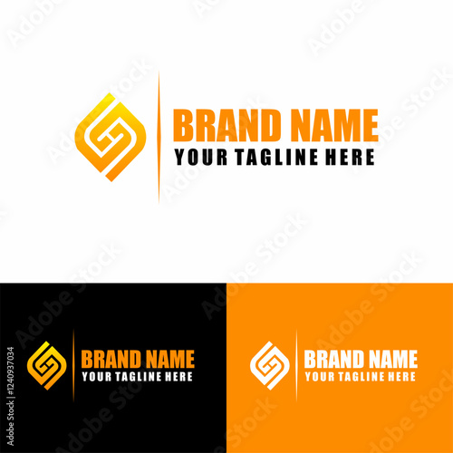 Abstract Logo Technology Letter GG