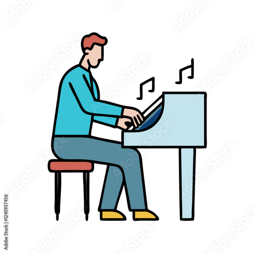 Man playing piano